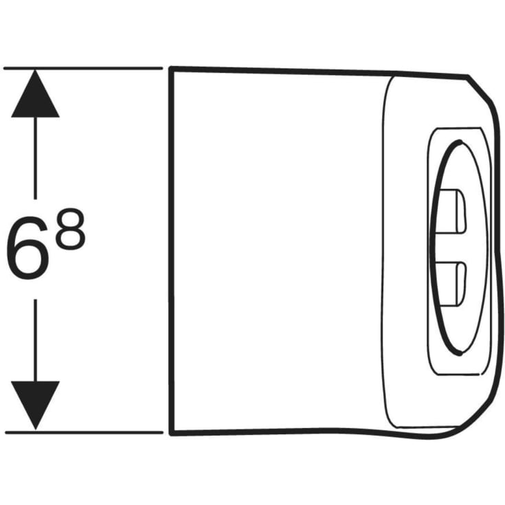 Geberit el-uttag, 33,1x6,8 cm, svart