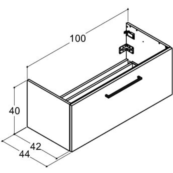 Dansani Mido+ möbelpaket, 101x45,5 cm, svart