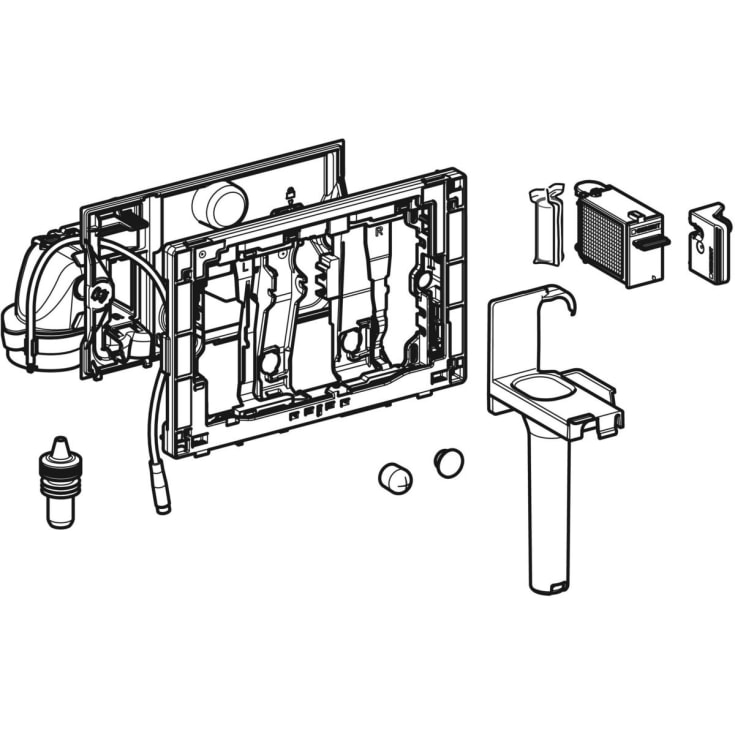 Geberit DuoFresh modul, automatisk start, for standard Duofix Sigma sisterne, krom