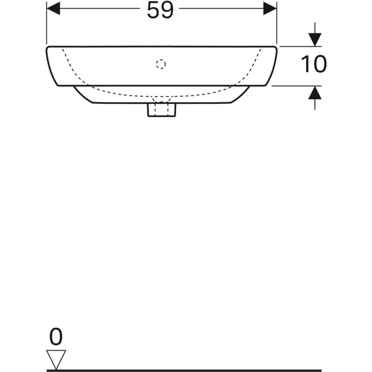 Ifö håndvask, 56x59 cm, hvid