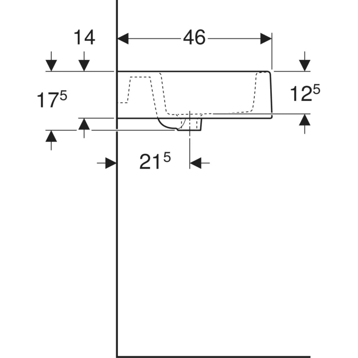 Ifö Twins håndvask, 50x46 cm, hvid