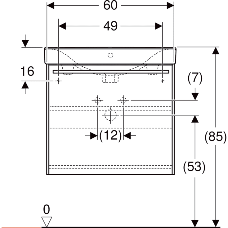 Ifö Sense Pro møbelsæt, 62 x 51,4 cm, hvid