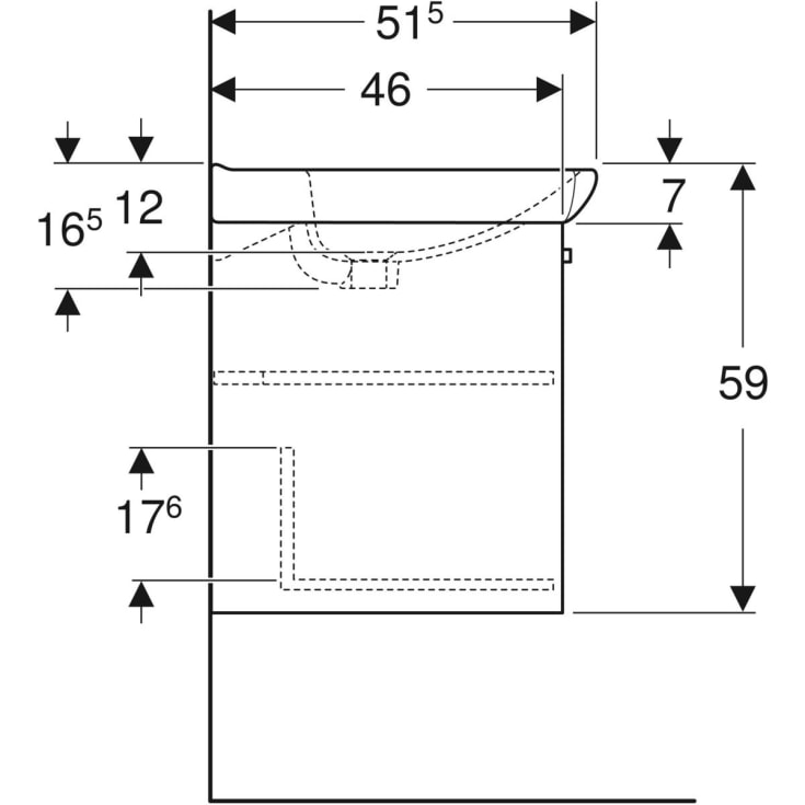 Ifö Sense Pro möbelpaket, 61,5x37,5 cm, vit