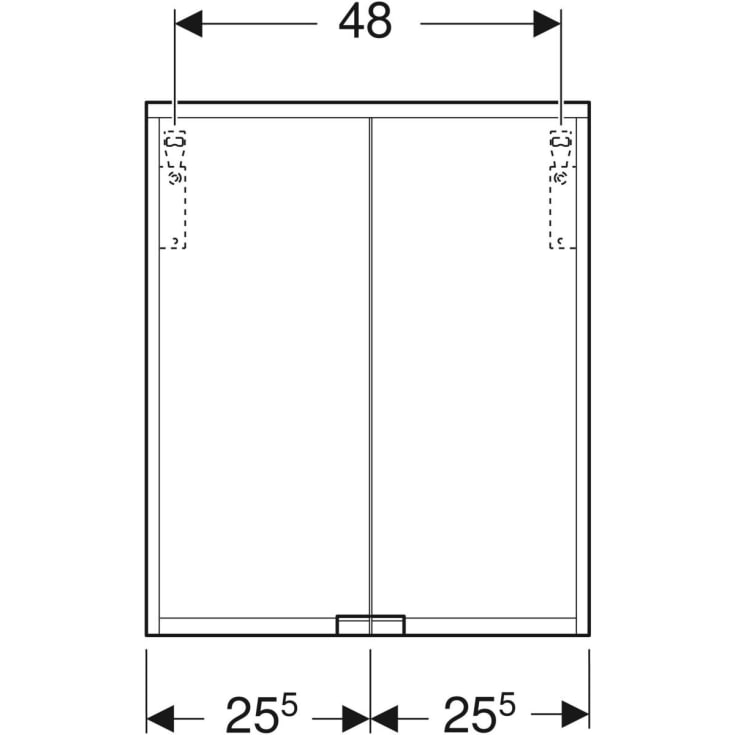 Ifö Option Bas spejlskab med lys, 55x67,4 cm, hvid