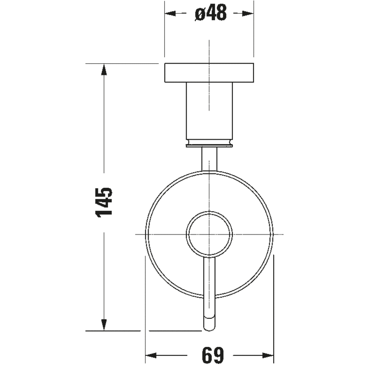 Duravit D-Code tvålpump, krom