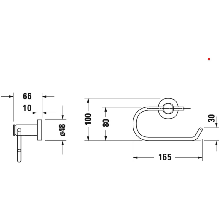 Duravit D-Code toiletrulleholder, krom