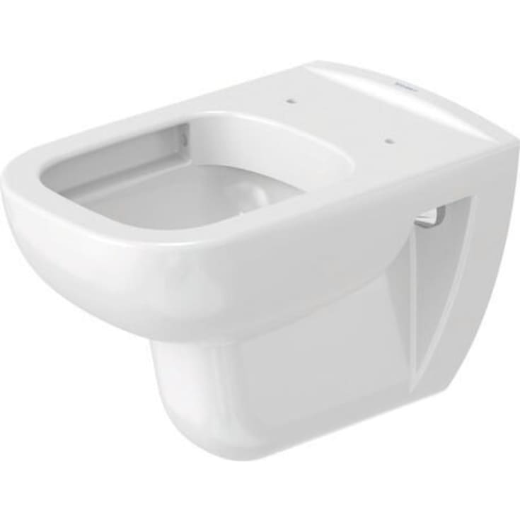 Duravit D-Code væghængt toilet, uden skyllekant, hvid
