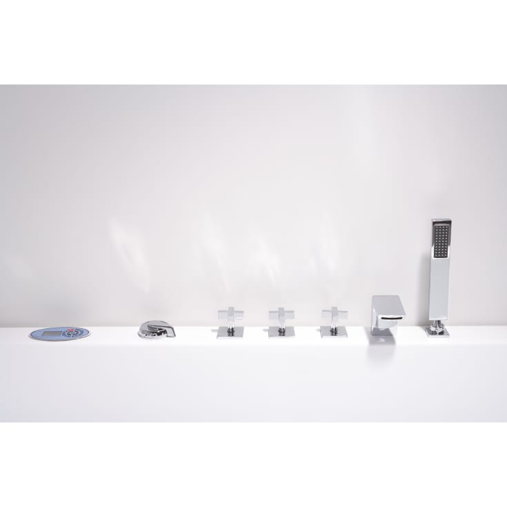 Maxxwell Prag spabad, 171x68 cm, venstre, hvid