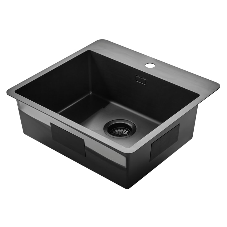 Secher Faaborg 500 BK2 kjøkkenvask, 54x50 cm, sort pvd