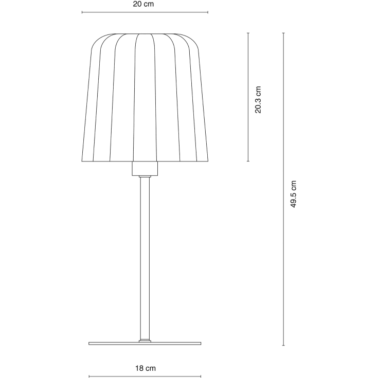 Dyberg Larsen Gry bordslampa, röd