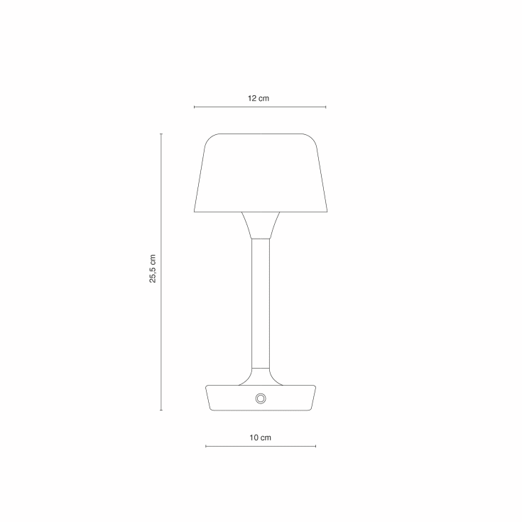 Dyberg Larsen Flow genopladelig LED bordlampe cremet hvid