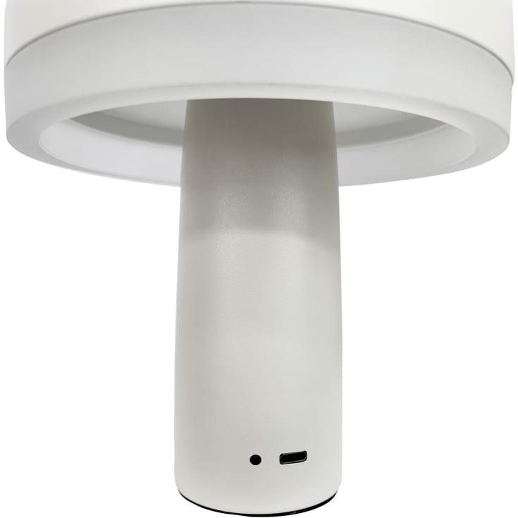 Dyberg Larsen Porter uppladdningsbar bordslampa, vit