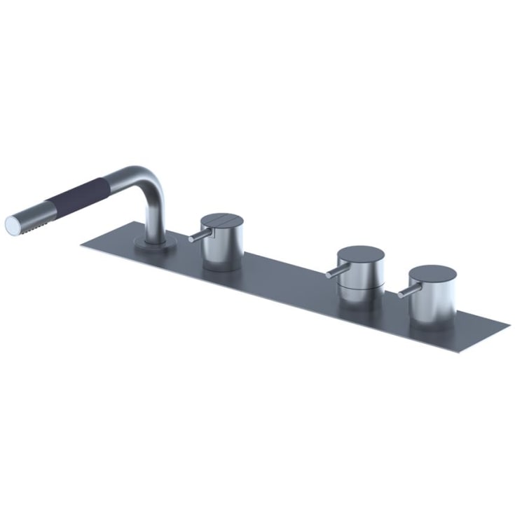 Vola BK14 kararmatur med brusesæt, børstet krom