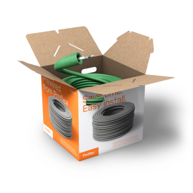 100 meter Flexrør 16 mm med RG6T, X100 boks