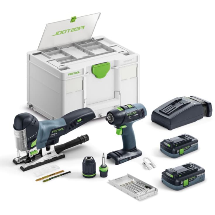 Kombinationspaket Festool T 18+3/PSC 420 EB borrmaskin/skruvmejsel/sticksåg