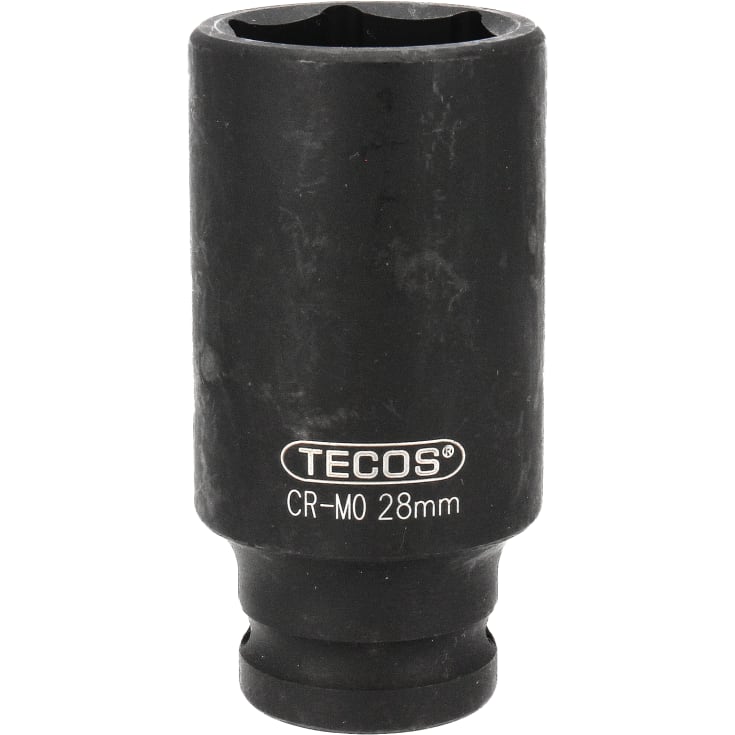 5 stk Tecos krafttop, 1/2", lang, 28 mm