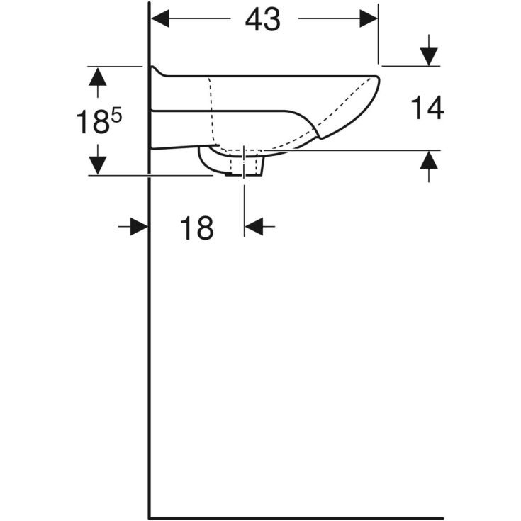 Ifö Cera håndvask, 50x43 cm, hvid
