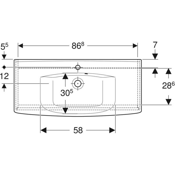 Ifö Sense Pro møbelpakke, 92x41,5 cm, hvid