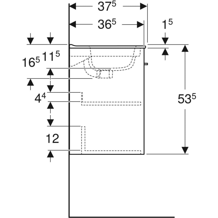 Ifö Sense Pro møbelpakke, 91,5x37,5 cm, mat hvid