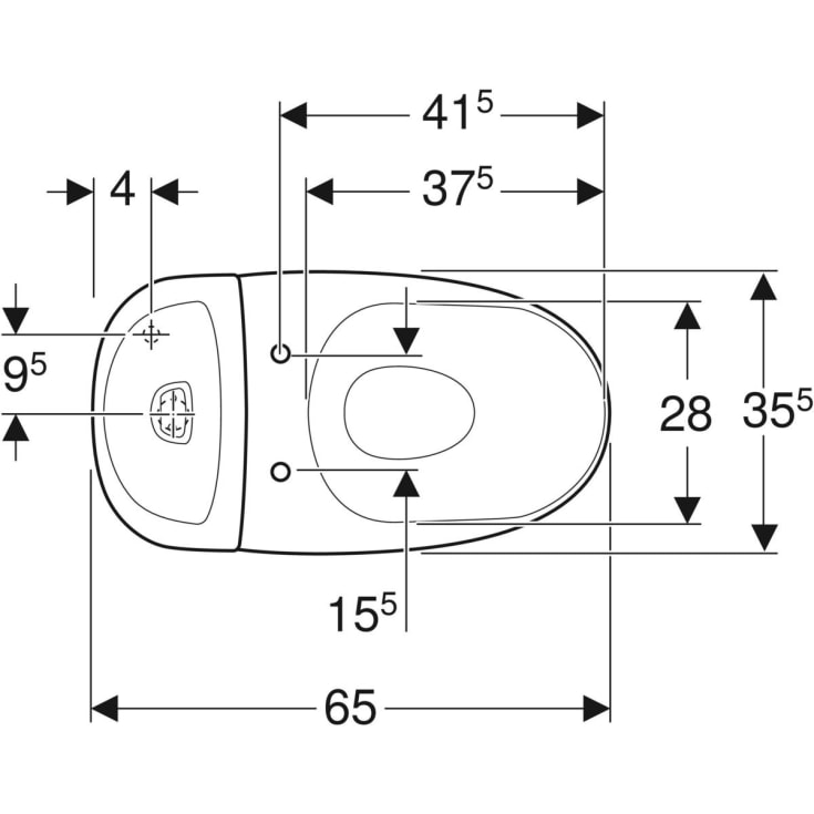 Ifö Sign toilet, høj model, rengøringsvenlig, hvid