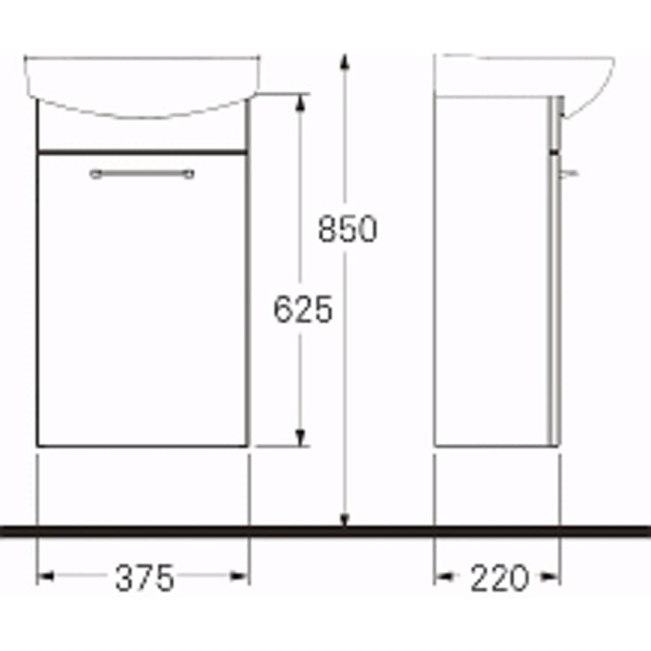 Ifö Spira møbelpakke, 40x30 cm, hvid