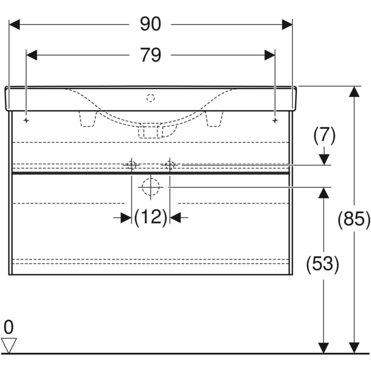 Ifö Sense Pro möbelpaket, 92x51,5 cm, matt vit