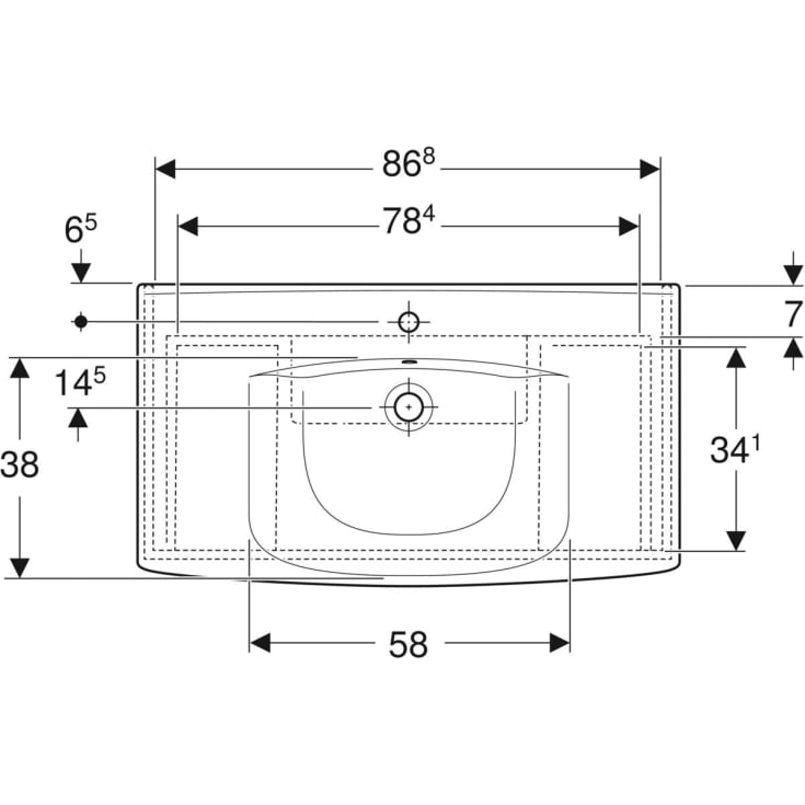 Ifö Sense Pro møbelpakke, 92x51,5 cm, mat hvid