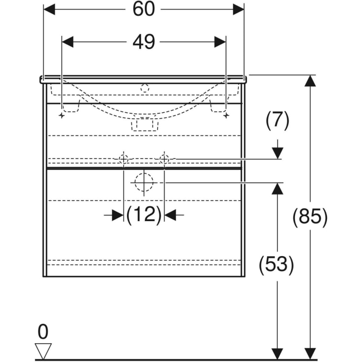 Ifö Sense Pro møbelpakke, 61x47 cm, mat hvid