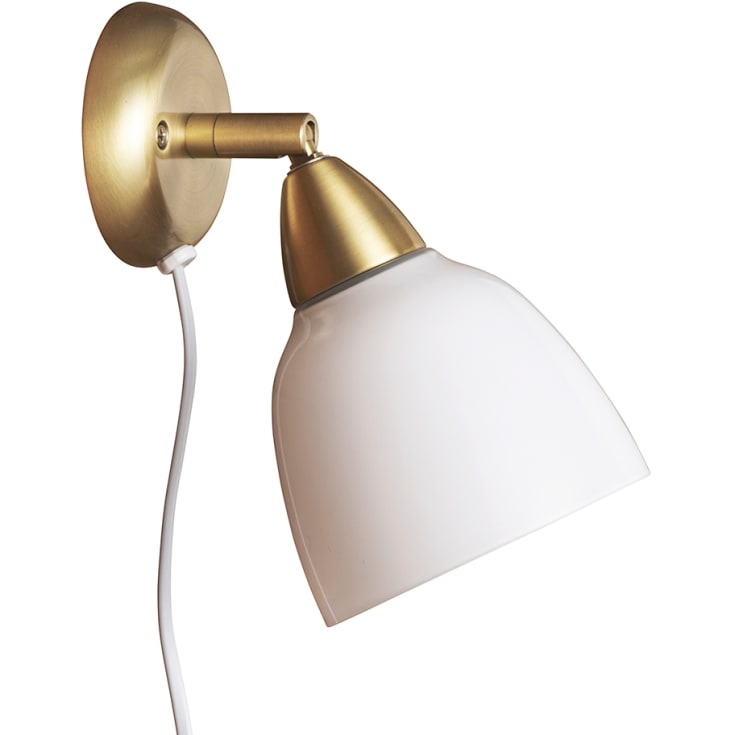 Superliving Urban væglampe, kort, messing