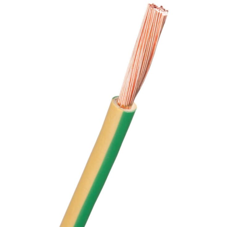 Ledning H07V2-K PVT90 1G16 gul/grøn S100