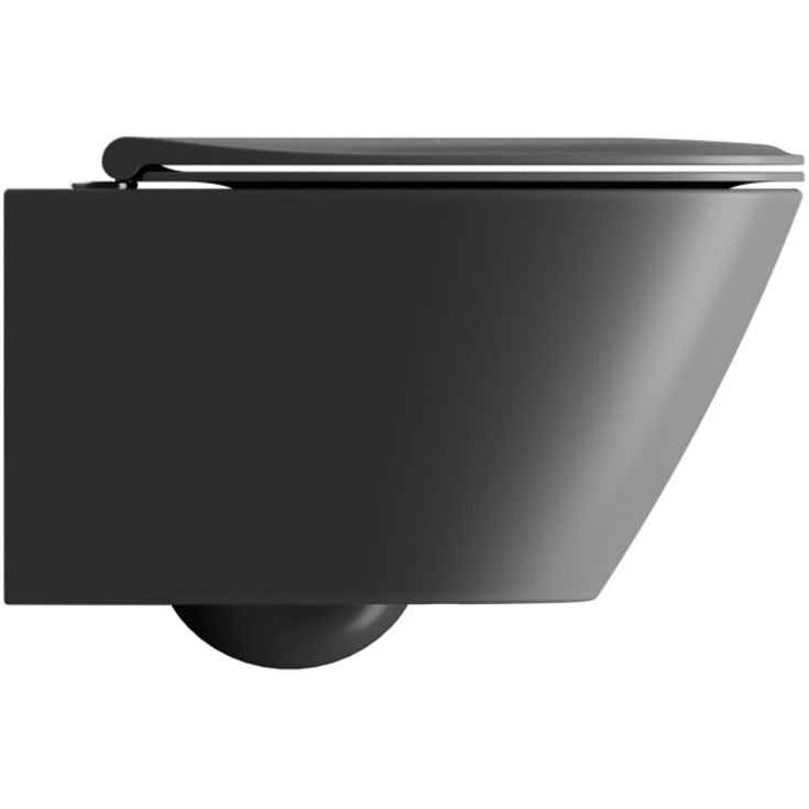 GSI Modo+ væghængt toilet, uden skyllekant, antibakteriel, mat sort