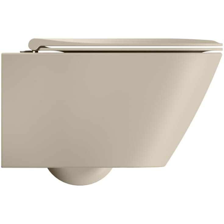 GSI Modo+ væghængt toilet, uden skyllekant, antibakteriel, mat beige
