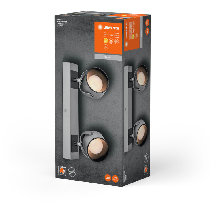 Ledvance Decor Jupitor spotlampe, sølv