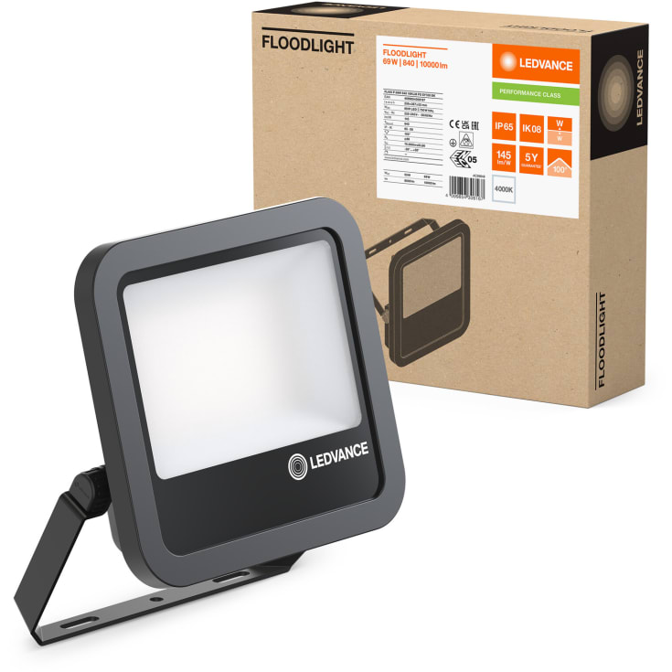 Ledvance lyskaster, sort, 4000K, 69W