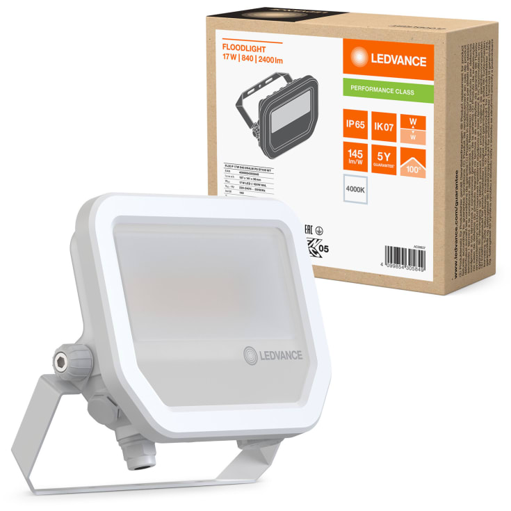 Ledvance projektør, hvid, 4000K, 17W