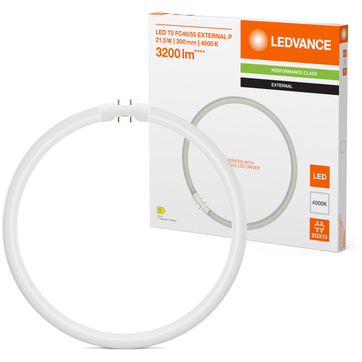 10 st Ledvance T5 runt lysrör, 21,5 W, 4000 K