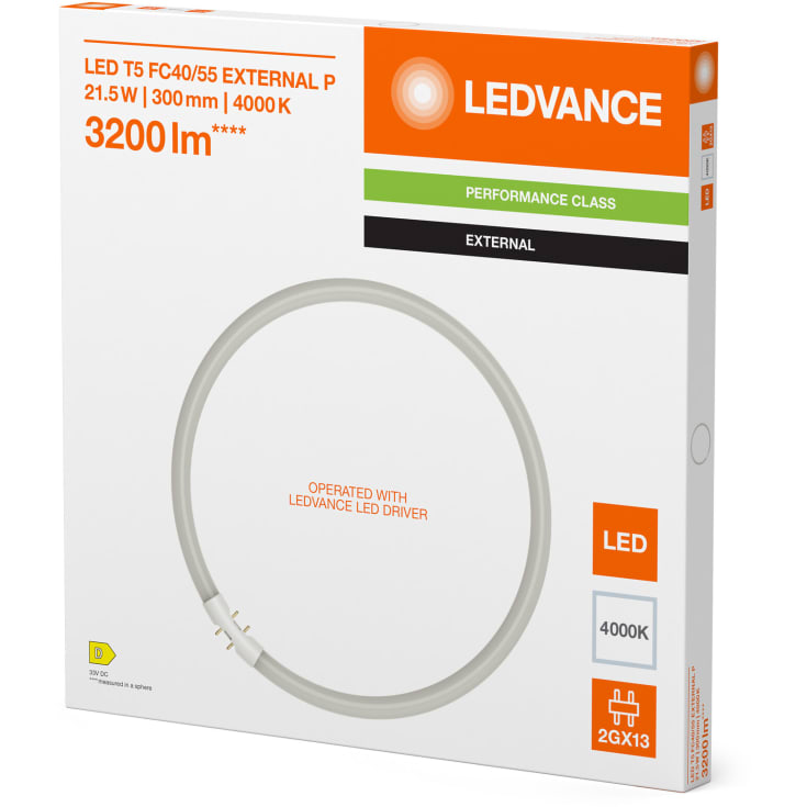 10 st Ledvance T5 runt lysrör, 21,5 W, 4000 K