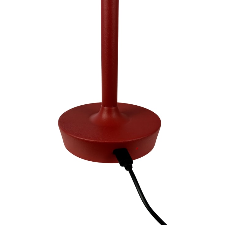 Dyberg Larsen Flow genopladelig LED bordlampe mørkerød