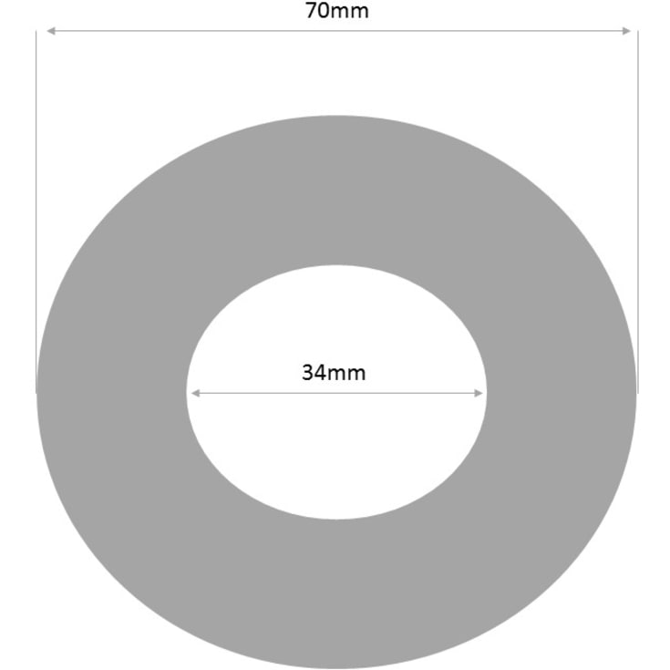 Grohe roset, til indbygningsdele, Ø70x2 mm, børstet nikkel