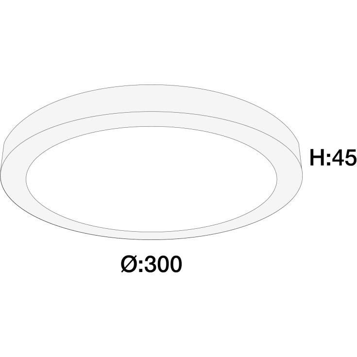 SLC Space Væg-/loftlampe Ø300 16-20-22W 3CCT PIR, hvid