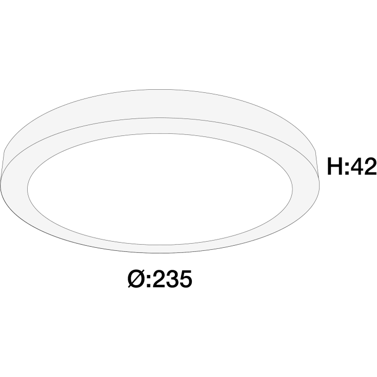 SLC Space Væg-/loftlampe Ø235 16W 3CCT TED, hvid