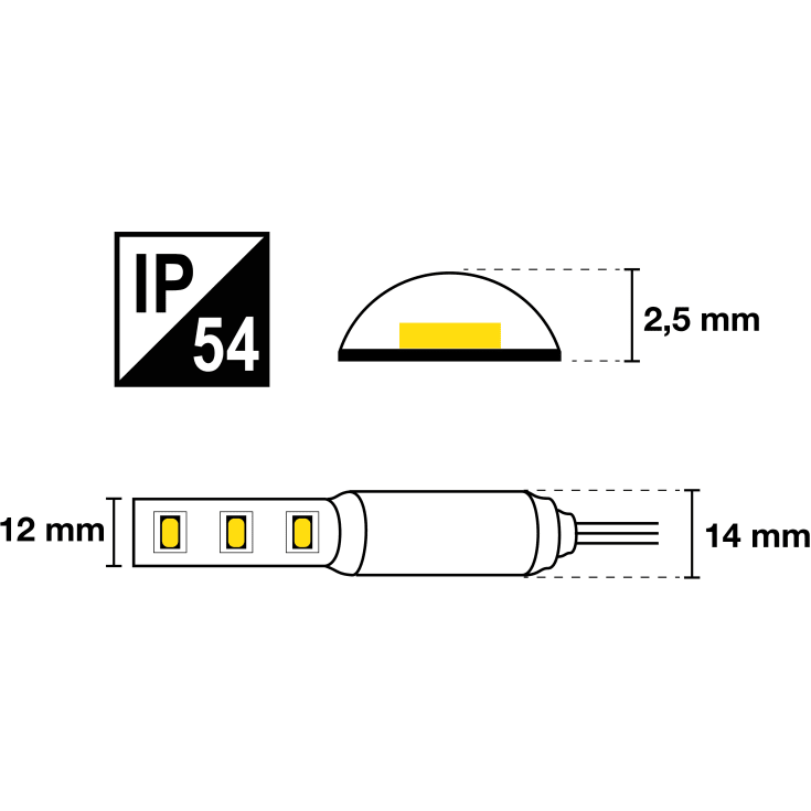 The Light Group udendørs LED strip, 5 meter, farveskift