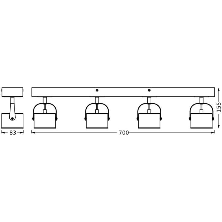 Ledvance Decor Jupitor spotlampe, sølv