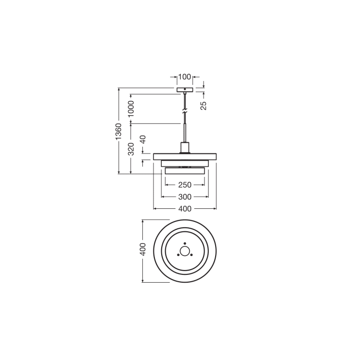 Ledvance Decor Layers pendel, blå/lyserød