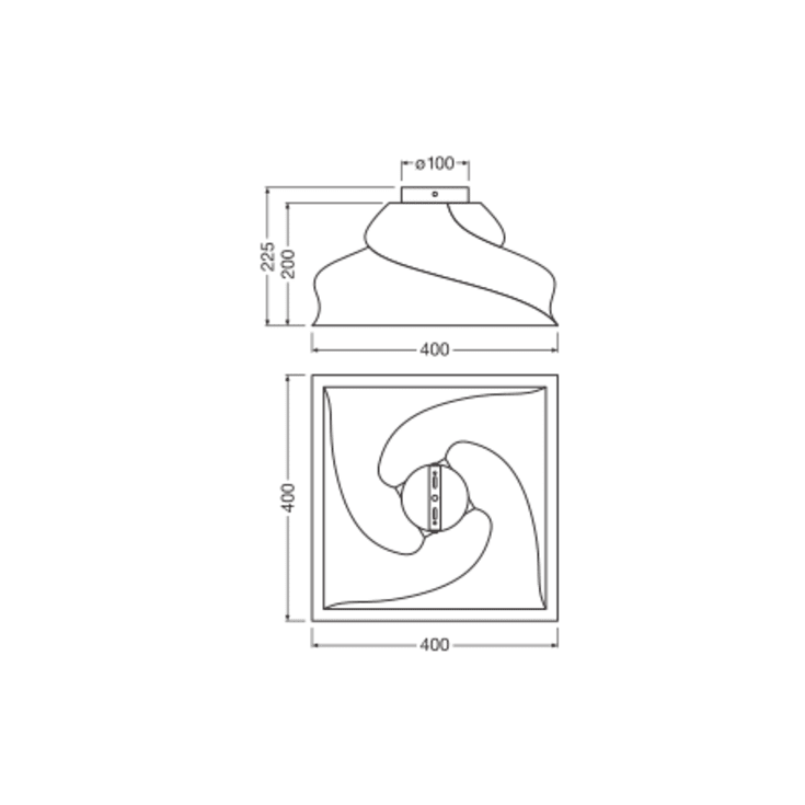 Ledvance Decor Cardboard loftlampe, firkantet