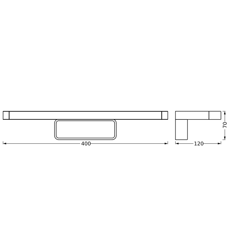 Ledvance Orbis Disc spegellampe, 3000-4000K, svart
