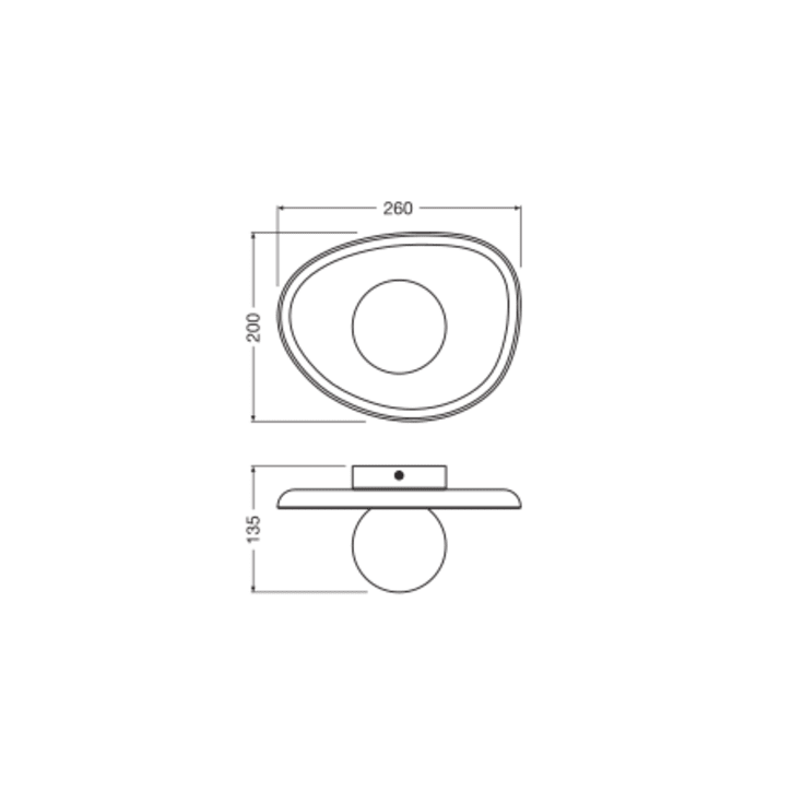 Ledvance Decor Nest væglampe, grå