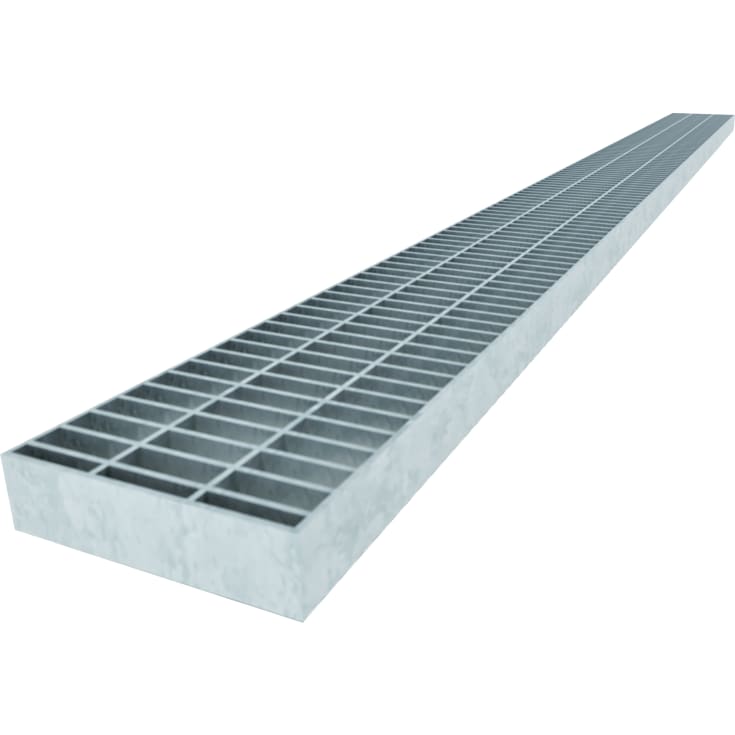 Flexi Aqua 100 rist til sokkelaffugter, 125 cm, med ramme, stål