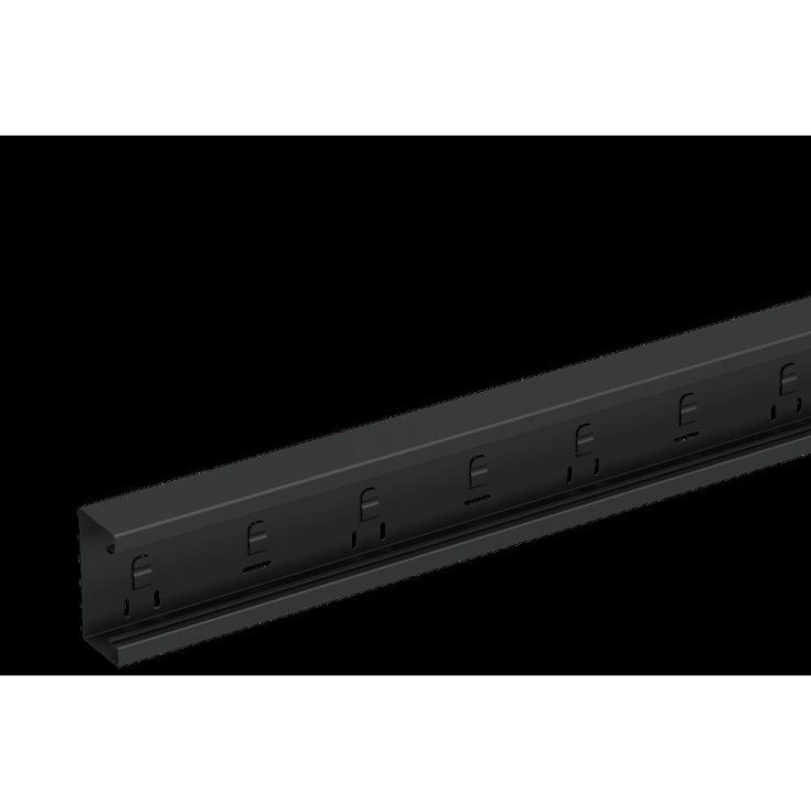 Kanaldel WGX-S U110x52 2,5m sort RAL9017/30