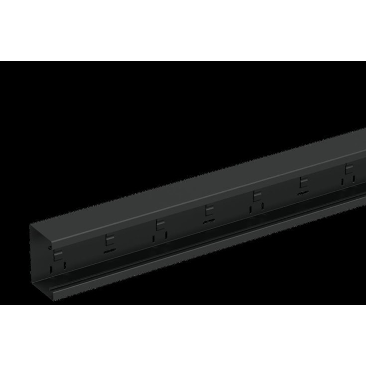 Kanaldel WGX-S U110x72 2,5m sort RAL9017/30